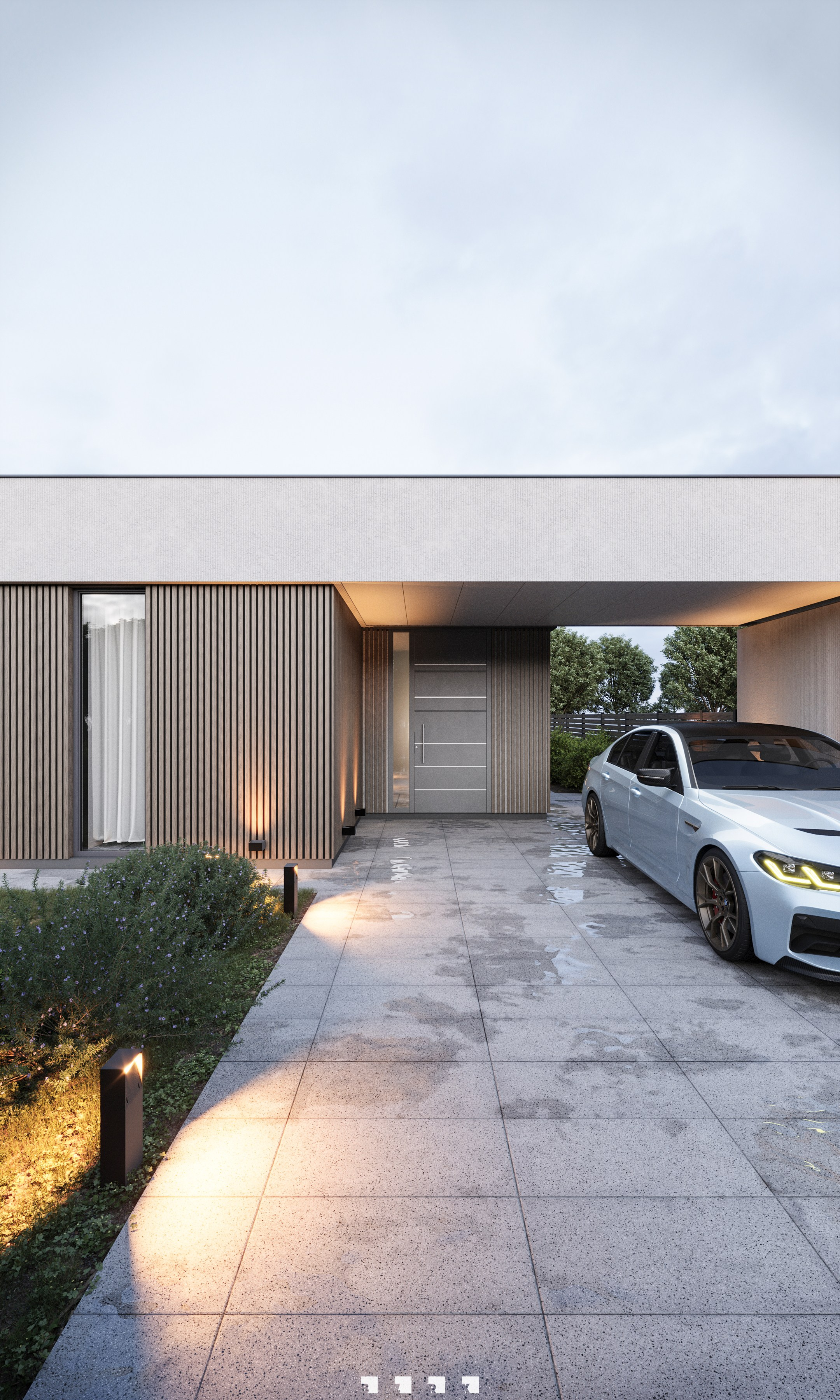 Дом, фасад, дерево, навес, bezrukarchitects, архитектура, проект, 11SM8