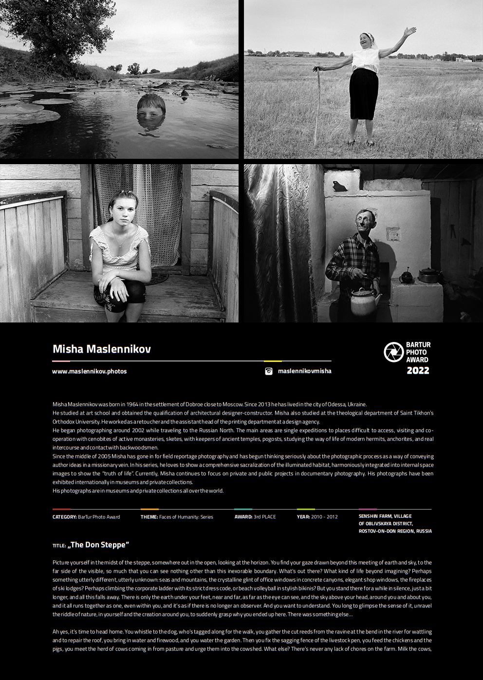 BarTur Photo Awards / Warsaw 2023. Misha Maslennikov. Documentary photography. Odessa